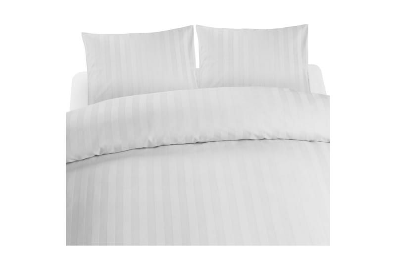 Dynebetræk Dobbelt 3-Dele Satin, Hvid