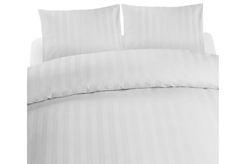 Dynebetræk Dobbelt 3-Dele Satin - Hvid - Tekstiler - Sengetøj - Sengesæt & dynesæt - Dynesæt dobbeltseng