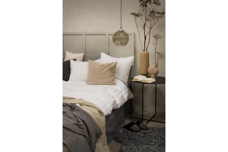 Dynebetræk Dobbelt 3-Dele Satin - Hvid - Tekstiler - Sengetøj - Sengesæt & dynesæt - Dynesæt dobbeltseng