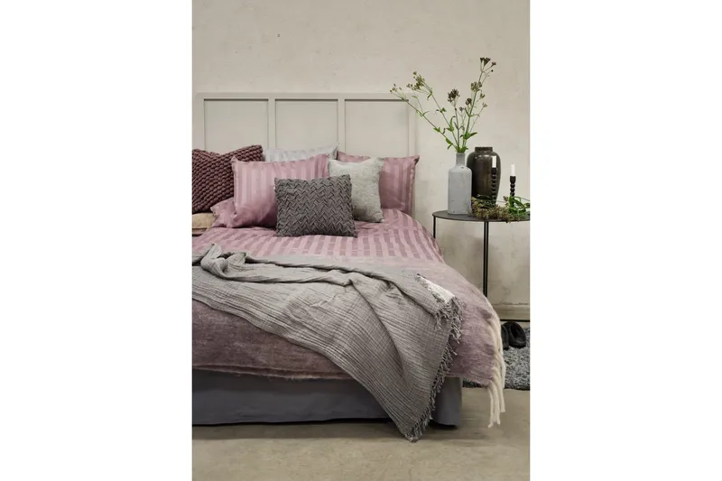 Dynebetræk Dobbelt 3-Dele Satin - Lilla - Tekstiler - Sengetøj - Sengesæt & dynesæt - Dynesæt dobbeltseng