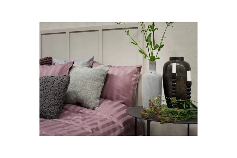 Dynebetræk Dobbelt 3-Dele Satin - Lilla - Tekstiler - Sengetøj - Sengesæt & dynesæt - Dynesæt dobbeltseng