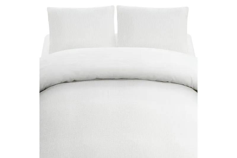 Dynebetræk Dobbelt 3-Dele Rolling, Hvid