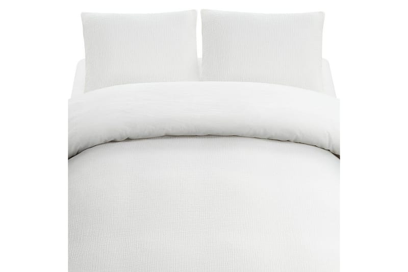 Dynebetræk Dobbelt 3-Dele Rolling, Hvid