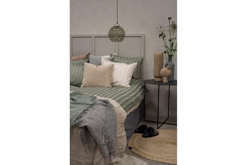 Dynebetræk Dobbelt 3-Dele Satin - Grøn - Tekstiler - Sengetøj - Sengesæt & dynesæt - Dynesæt enkeltseng