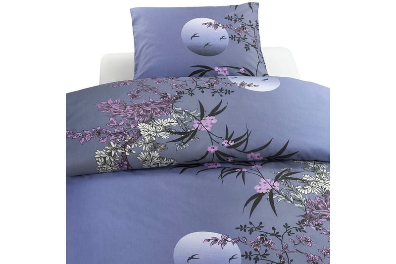 Dynebetræk Enkeltseng 2-Del Japan Grå, Sæt med 2 Dele