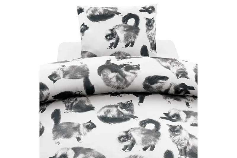 Dynebetræk Enkeltseng 2-Del Julis Grå, Borganäs of Sweden