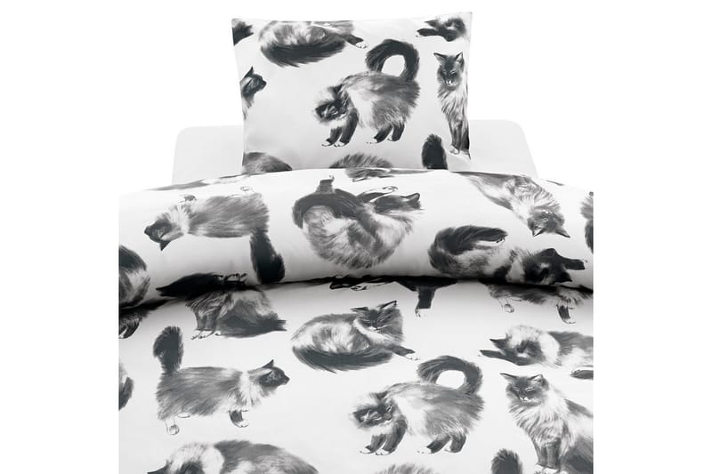 Dynebetræk Enkeltseng 2-Del Julis Grå, Borganäs