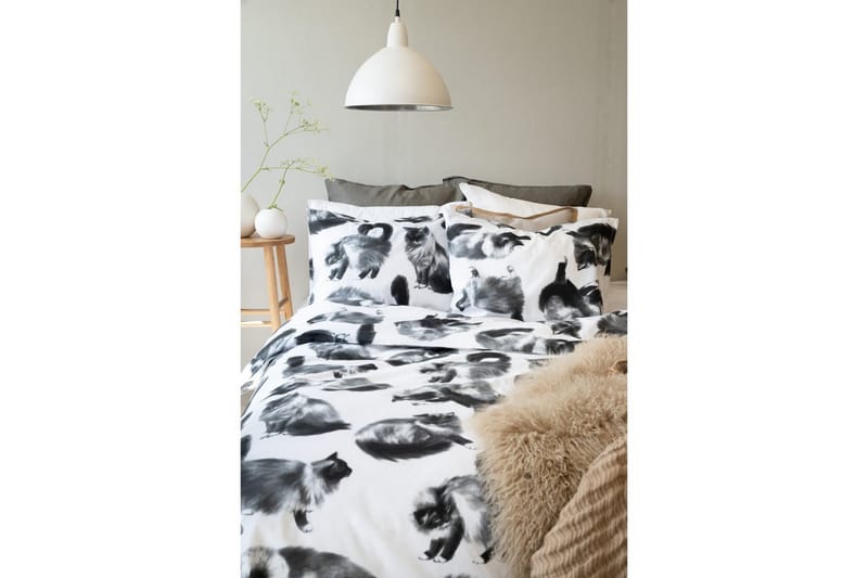 Dynebetræk Enkeltseng 2-Del Julis Grå - Borganäs - Tekstiler - Sengetøj - Sengesæt & dynesæt - Dynesæt enkeltseng
