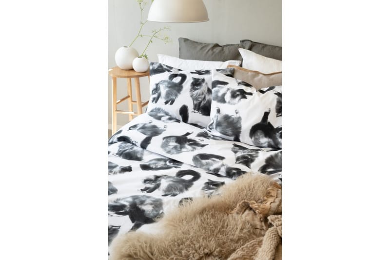 Dynebetræk Enkeltseng 2-Del Julis Grå - Borganäs - Tekstiler - Sengetøj - Sengesæt & dynesæt - Dynesæt enkeltseng