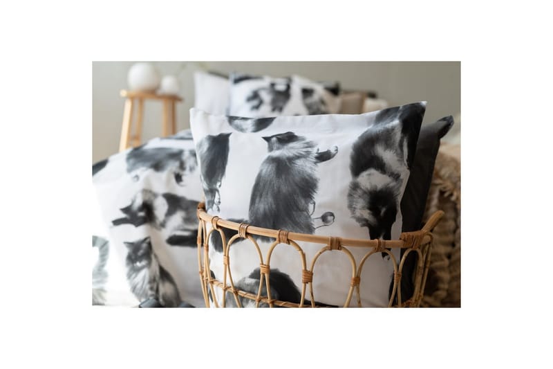 Dynebetræk Enkeltseng 2-Del Julis Grå - Borganäs - Tekstiler - Sengetøj - Sengesæt & dynesæt - Dynesæt enkeltseng