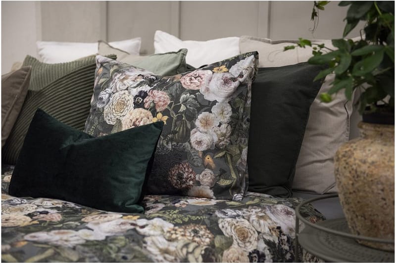 Dynebetræk Enkeltseng 2-Dele Abigail Grøn - Borganäs of Sweden - Tekstiler - Sengetøj - Sengesæt & dynesæt - Dynesæt enkeltseng