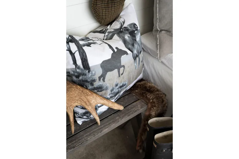 Dynebetræk Enkeltseng 2-Dele Elg Grå - Sæt med 2 Dele - Tekstiler - Sengetøj - Sengesæt & dynesæt - Dynesæt enkeltseng