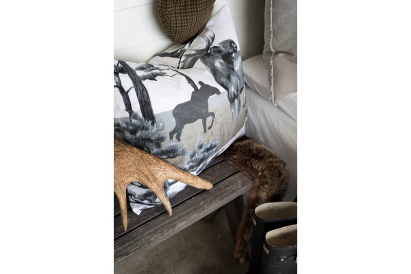 Dynebetræk Enkeltseng 2-Dele Elg Grå - Sæt med 2 Dele - Tekstiler - Sengetøj - Sengesæt & dynesæt - Dynesæt enkeltseng