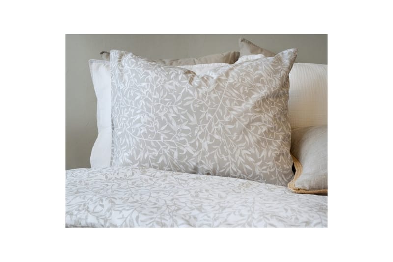 Dynebetræk Enkeltseng 2-Dele Garden - Greige - Tekstiler - Sengetøj - Sengesæt & dynesæt - Dynesæt enkeltseng