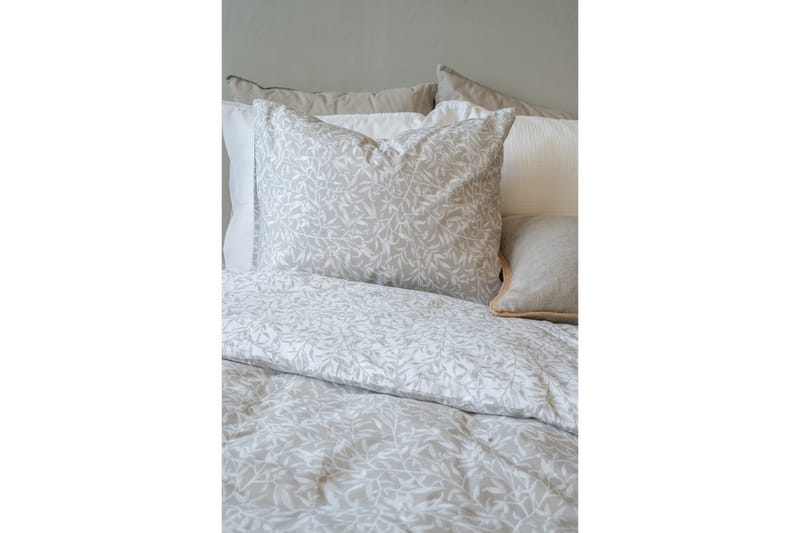 Dynebetræk Enkeltseng 2-Dele Garden - Greige - Tekstiler - Sengetøj - Sengesæt & dynesæt - Dynesæt enkeltseng