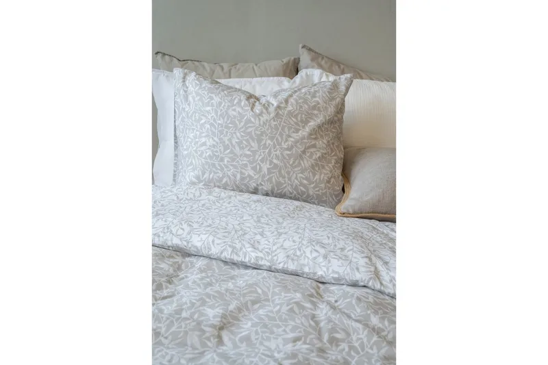 Dynebetræk Enkeltseng 2-Dele Garden - Greige - Tekstiler - Sengetøj - Sengesæt & dynesæt - Dynesæt enkeltseng