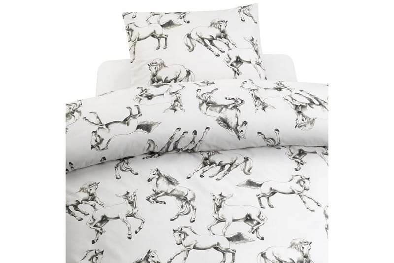 Dynebetræk Enkeltseng 2-Dele Lipizzaner Grå, Sæt med 2 Dele