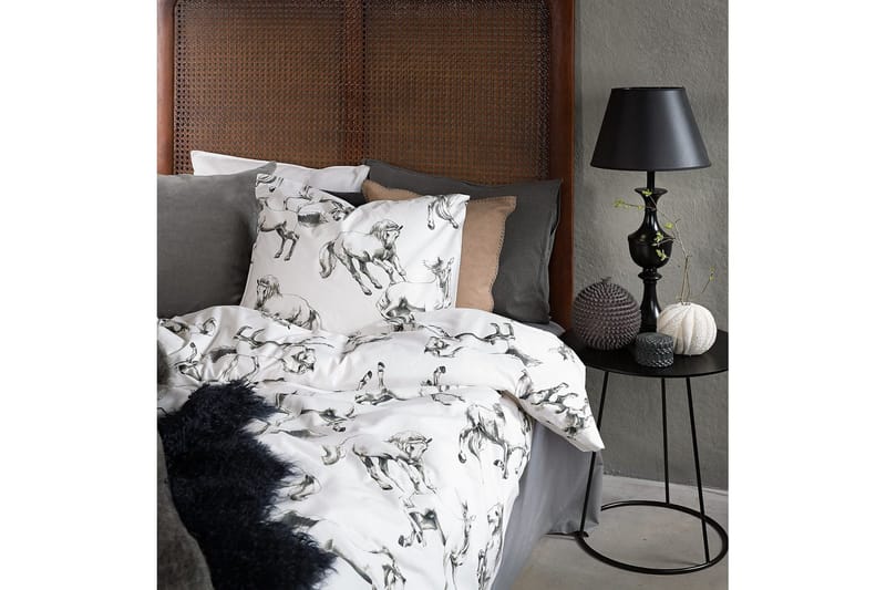 Dynebetræk Enkeltseng 2-Dele Lipizzaner Grå - Sæt med 2 Dele - Tekstiler - Sengetøj - Sengesæt & dynesæt - Dynesæt enkeltseng