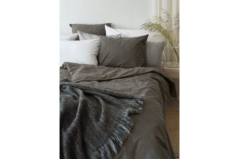 Dynebetræk Enkeltseng 2-Dele Vasket - Grå - Tekstiler - Sengetøj - Sengesæt & dynesæt - Dynesæt enkeltseng