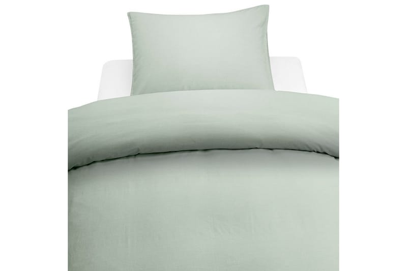 Dynebetræk Enkeltseng 2-Dele Vasket, Grøn