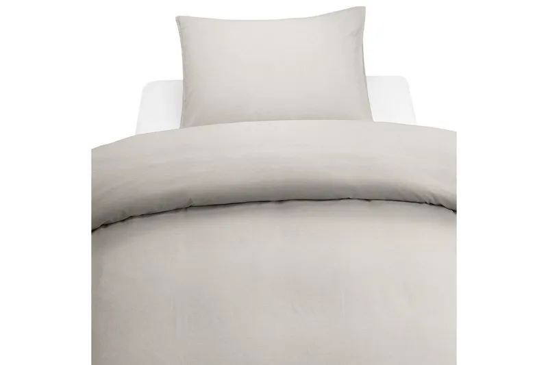 Dynebetræk Enkeltseng 2-Dele Vasket, Greige