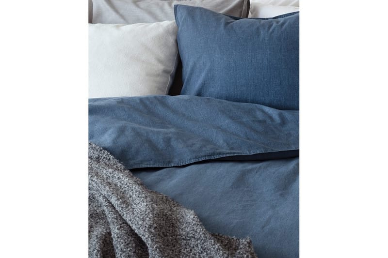 Dynebetræk Enkeltseng 2-Dele Vasket - Marineblå - Tekstiler - Sengetøj - Sengesæt & dynesæt - Dynesæt enkeltseng