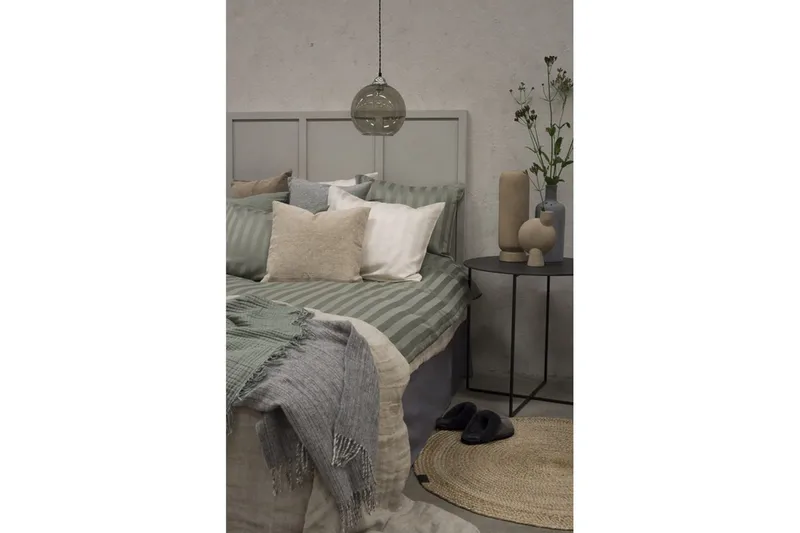 Dynebetræk Enkeltseng 2-Delers Satin - Grøn - Tekstiler - Sengetøj - Sengesæt & dynesæt - Dynesæt enkeltseng