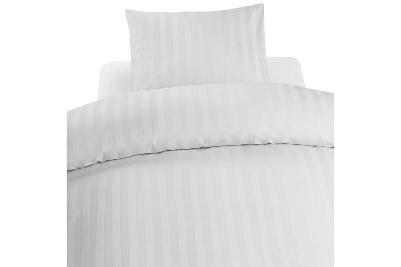 Dynebetræk Enkeltseng 2-Delers Satin, Hvid