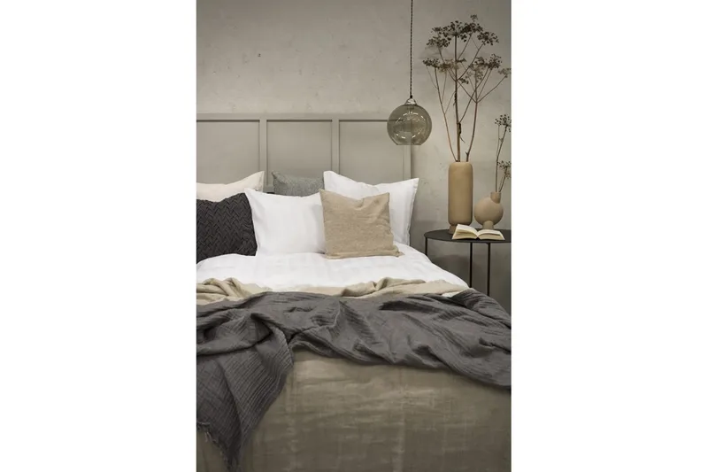 Dynebetræk Enkeltseng 2-Delers Satin - Hvid - Tekstiler - Sengetøj - Sengesæt & dynesæt - Dynesæt enkeltseng