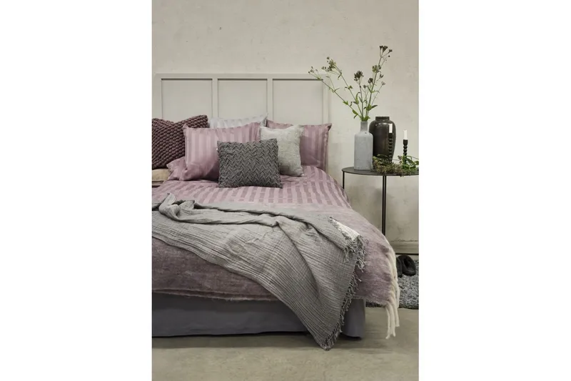 Dynebetræk Enkeltseng 2-Delers Satin - Lilla - Tekstiler - Sengetøj - Sengesæt & dynesæt - Dynesæt enkeltseng