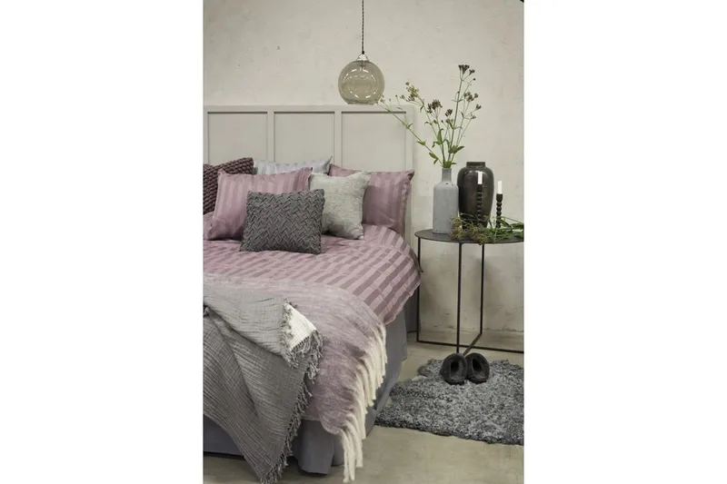 Dynebetræk Enkeltseng 2-Delers Satin - Lilla - Tekstiler - Sengetøj - Sengesæt & dynesæt - Dynesæt enkeltseng