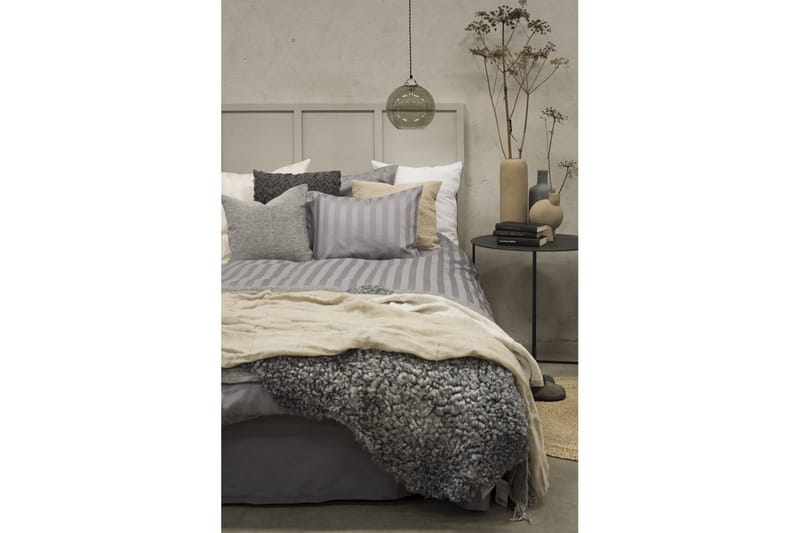 Dynebetræk Enkeltseng 2-Delers Satin - Lysegrå - Tekstiler - Sengetøj - Sengesæt & dynesæt - Dynesæt enkeltseng