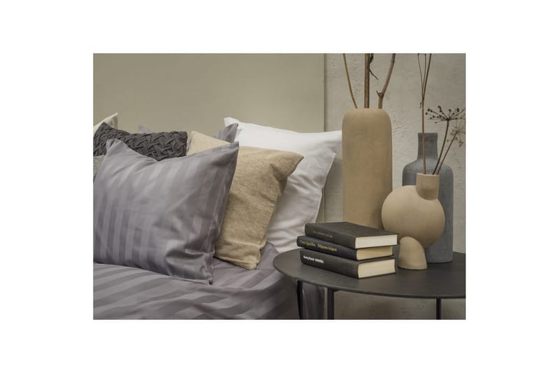 Dynebetræk Enkeltseng 2-Delers Satin - Lysegrå - Tekstiler - Sengetøj - Sengesæt & dynesæt - Dynesæt enkeltseng