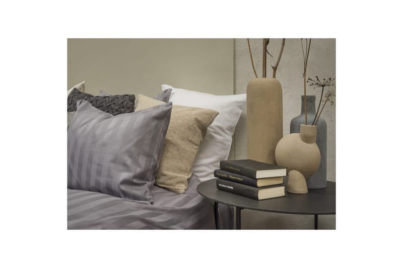 Dynebetræk Enkeltseng 2-Delers Satin - Lysegrå - Tekstiler - Sengetøj - Sengesæt & dynesæt - Dynesæt enkeltseng