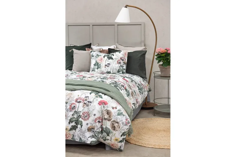 Dynebetræk Enkeltseng 2-dels Fiona Hvid - Franzén - Tekstiler - Sengetøj - Sengesæt & dynesæt - Dynesæt enkeltseng