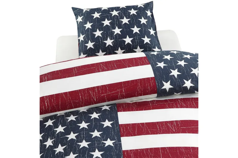 Dynebetræk Enkeltseng 2-dels United States Marineblå - Sæt med 2 Dele - Tekstiler - Sengetøj - Sengesæt & dynesæt - Dynesæt enkeltseng
