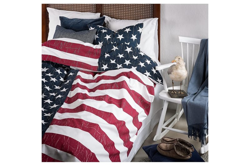 Dynebetræk Enkeltseng 2-dels United States Marineblå - Sæt med 2 Dele - Tekstiler - Sengetøj - Sengesæt & dynesæt - Dynesæt enkeltseng