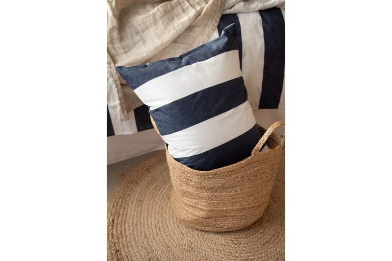 Dynebetræk Enkeltseng 2-delt Block stripe - Marineblå - Tekstiler - Sengetøj - Sengesæt & dynesæt - Dynesæt enkeltseng