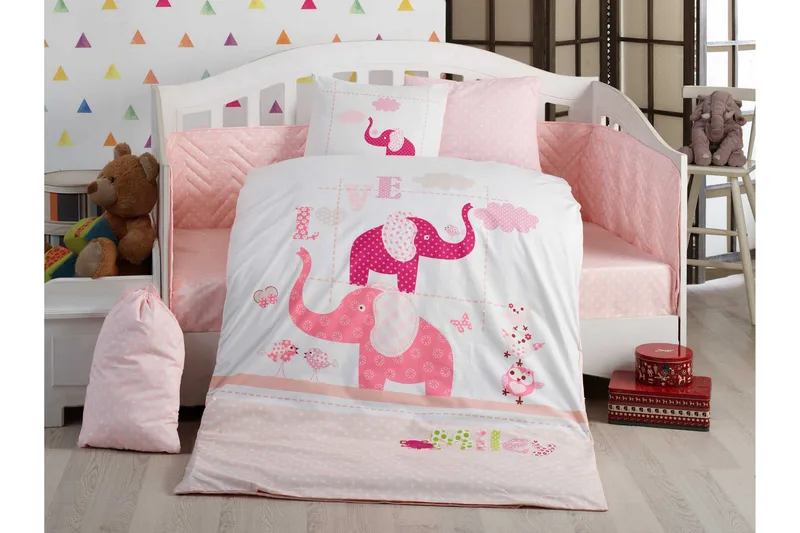 Hobby Poplin Børnesengesæt, Lyserød