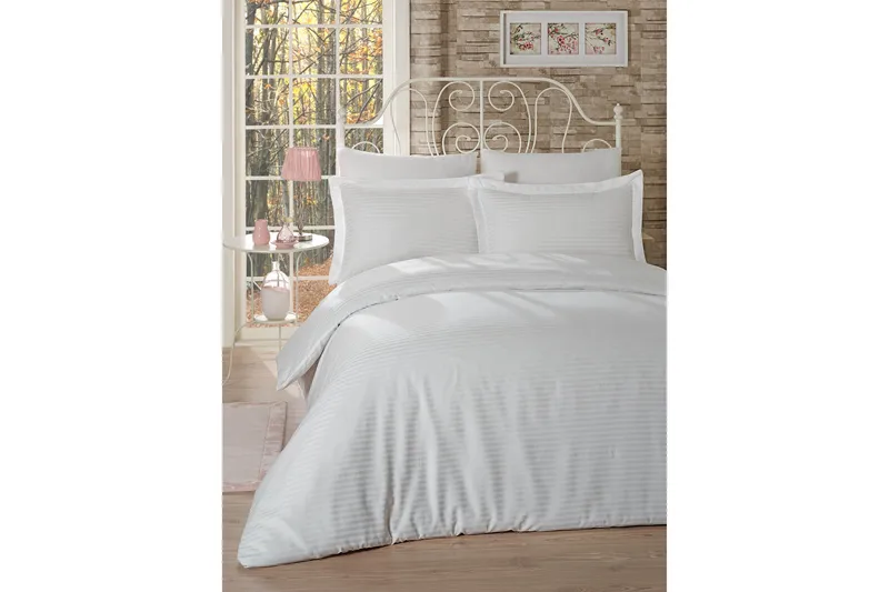 Primacasa by Türkiz Satin Sengesæt, Hvid