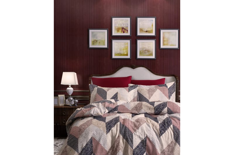 Türkiz Sengesæt Enkelt 3-delt Ranforce, Creme/Brun/Beige