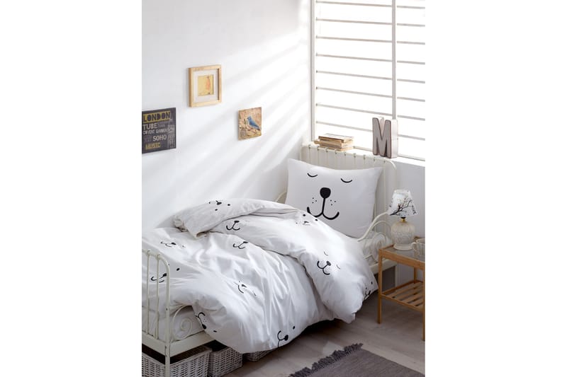 EnLora Home Ranforce Sengesæt, Hvid