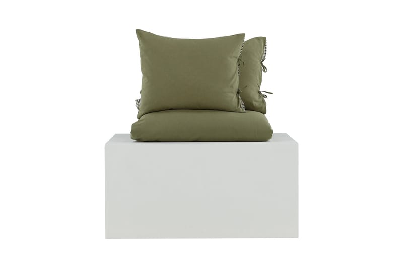 Jenna Sengesæt 2-dele 220x240/50x60 cm - Grøn - Tekstiler - Sengetøj - Sengesæt & dynesæt - Dynesæt dobbeltseng