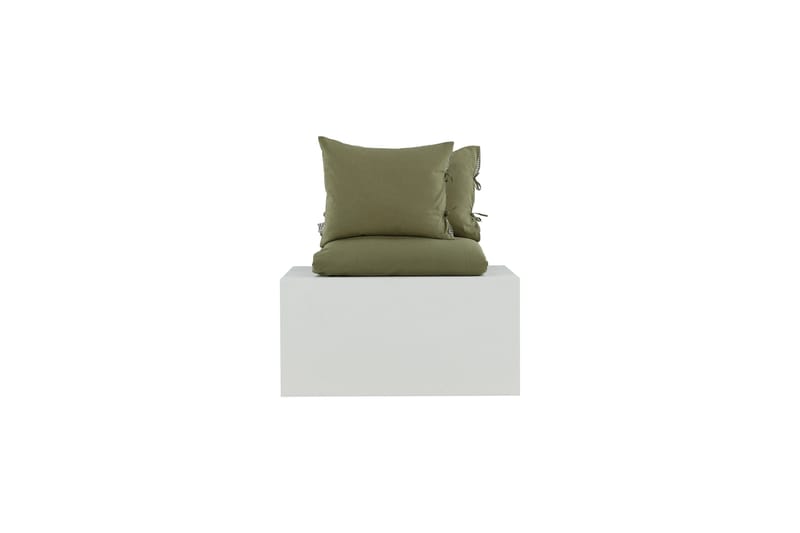 Jenna Sengesæt 2-dele 220x240/50x60 cm - Grøn - Tekstiler - Sengetøj - Sengesæt & dynesæt - Dynesæt dobbeltseng