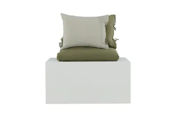 Jenna Sengesæt 2-dele 220x240/50x60 cm - Grøn - Tekstiler - Sengetøj - Sengesæt & dynesæt - Dynesæt dobbeltseng