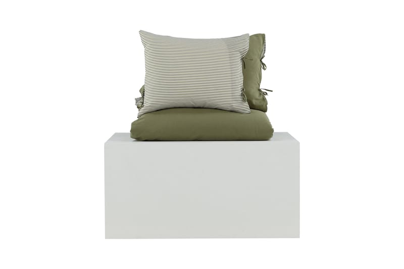 Jenna Sengesæt 2-dele 220x240/50x60 cm - Grøn - Tekstiler - Sengetøj - Sengesæt & dynesæt - Dynesæt dobbeltseng