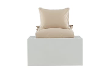 Livia Sengesæt 2-Delt 150x200/50x60 cm - Beige/Hvit - Tekstiler - Sengetøj - Sengesæt & dynesæt - Dynesæt enkeltseng
