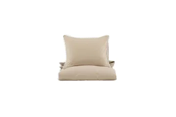 Livia Sengesæt 2-Delt 150x200/50x60 cm - Beige/Hvit - Tekstiler - Sengetøj - Sengesæt & dynesæt - Dynesæt enkeltseng