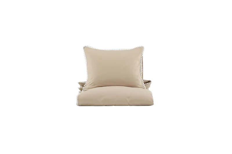 Livia Sengesæt 2-Delt 150x200/50x60 cm - Beige/Hvit - Tekstiler - Sengetøj - Sengesæt & dynesæt - Dynesæt enkeltseng