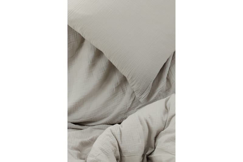 Mila Sengesæt 2-Delt 150x200/50x60 cm - Lysegrå - Tekstiler - Sengetøj - Sengesæt & dynesæt - Dynesæt enkeltseng